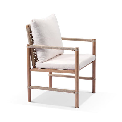 Avery Outdoor Aluminium and Rope Dining Chair