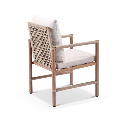 Avery Outdoor Aluminium and Rope Dining Chair