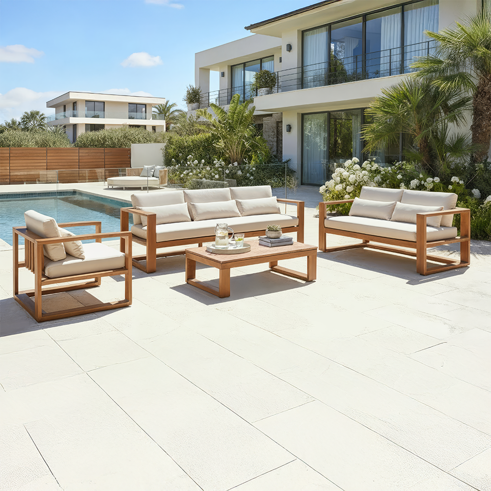 Santorini 3+2+1 Outdoor Lounge Setting with Coffee Table