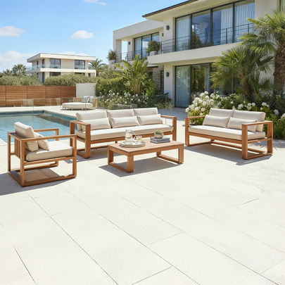 Santorini 3+2+1 Outdoor Lounge Setting with Coffee Table