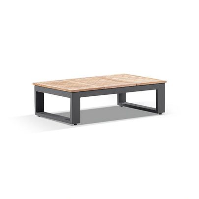 Balmoral Outdoor Teak Top Aluminium Coffee Table with Fold Out Sides
