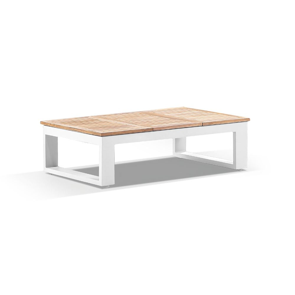 Balmoral Outdoor Teak Top Aluminium Coffee Table with Fold Out Sides
