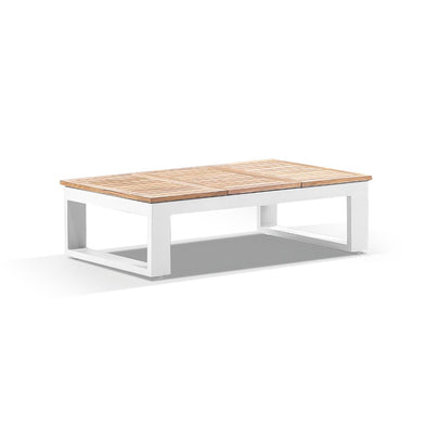 Balmoral Outdoor Teak Top Aluminium Coffee Table with Fold Out Sides