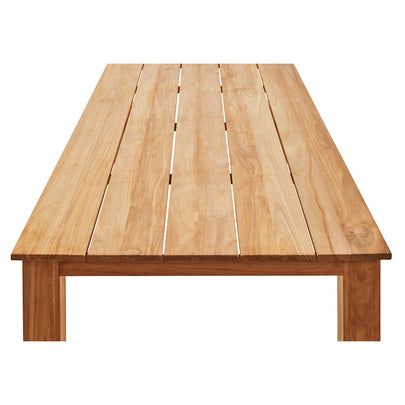 Barbados Outdoor Teak 3m Rectangle Table with 2 Bench Seats