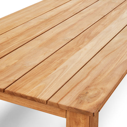 Barbados Outdoor Teak 3m Rectangle Table with 2 Bench Seats