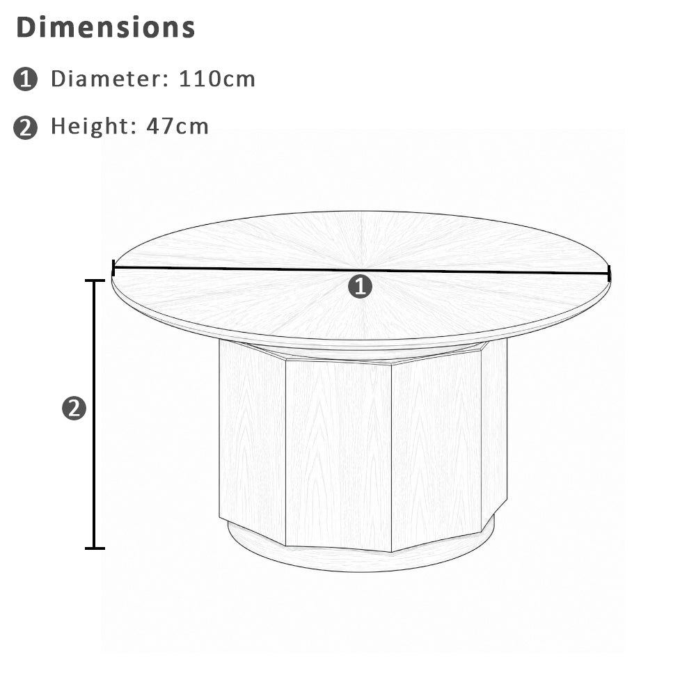 Berowra  Indoor Timber Round Coffee Table