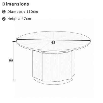 Berowra  Indoor Timber Round Coffee Table