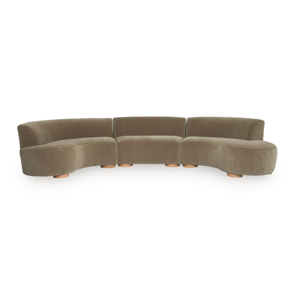 Bexley Indoor Corner Chaise Fabric Lounge Setting