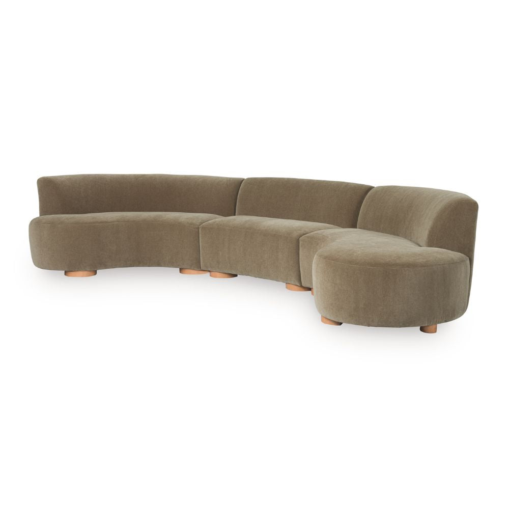 Bexley Indoor Corner Chaise Fabric Lounge Setting