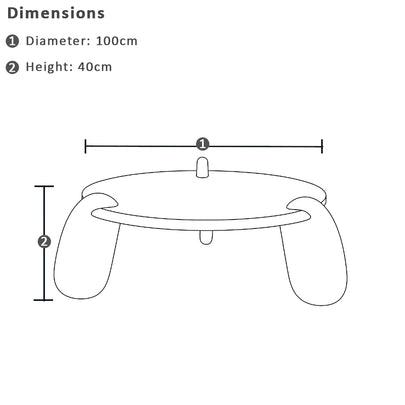 Bowen Indoor Round Timber Coffee Table