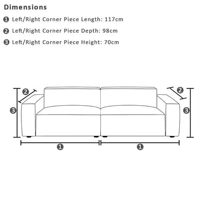 Brighton Indoor 2 Seater Fabric Sofa Lounge