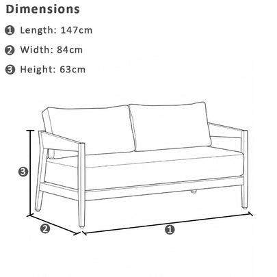 Bronte 3+2+1 Outdoor Aluminium with Sunbrella Lounge Setting with Coffee Table