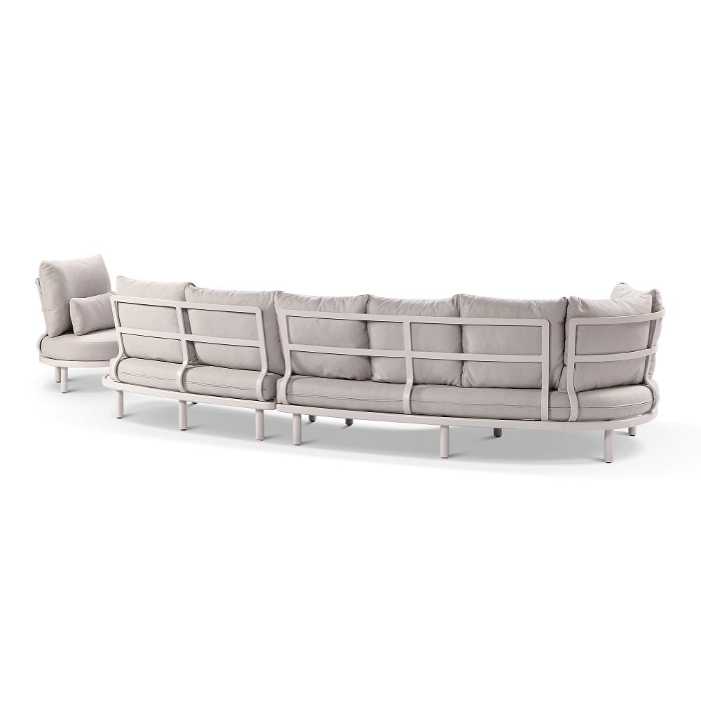 Canggu Outdoor Curved Lounge Setting with Coffee Table Set