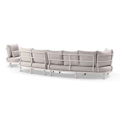 Canggu Outdoor Curved Lounge Setting with Coffee Table Set