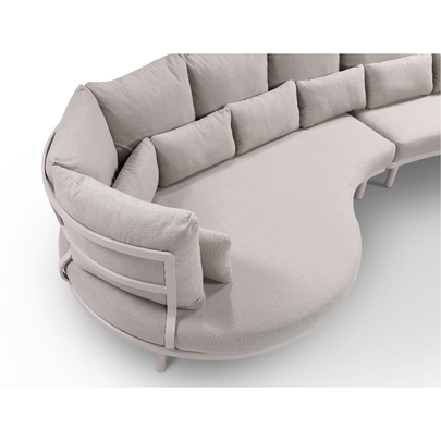 Canggu Outdoor Curved Lounge Setting with Coffee Table Set