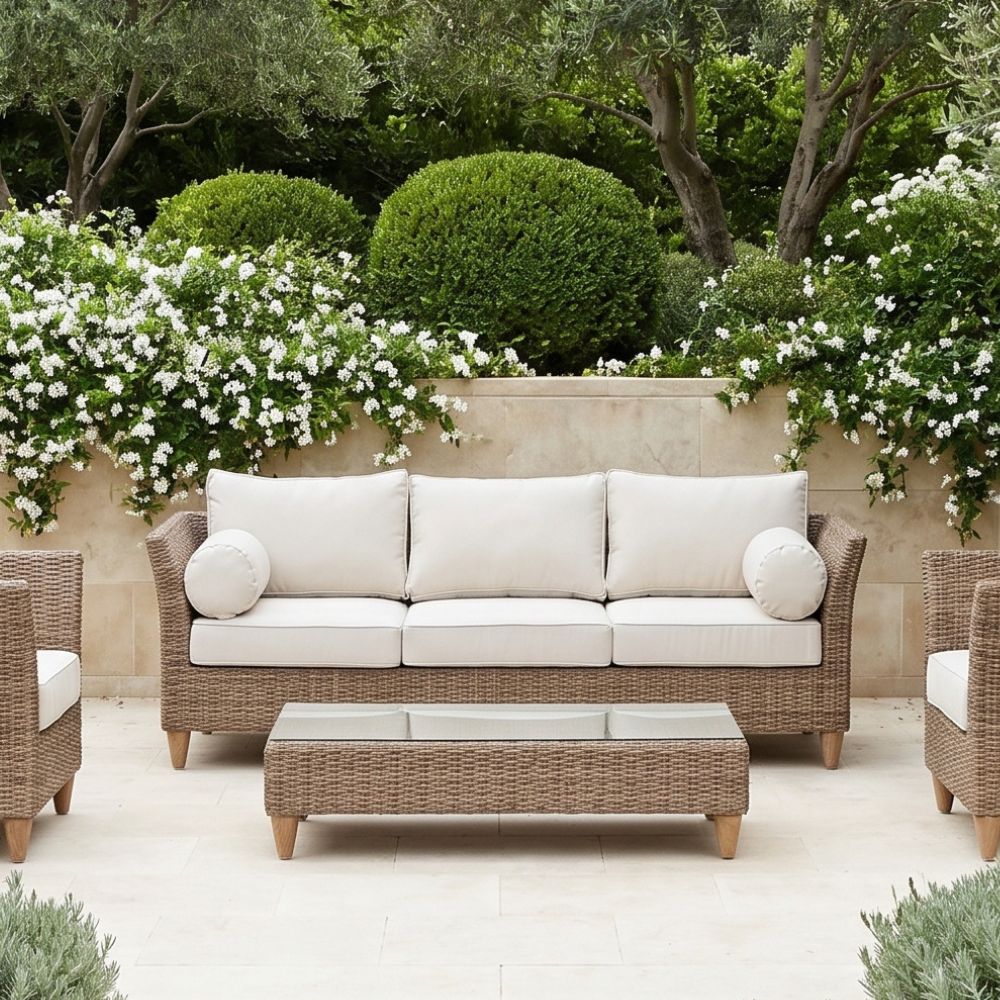Carolina 3 Seater Outdoor Wicker Lounge