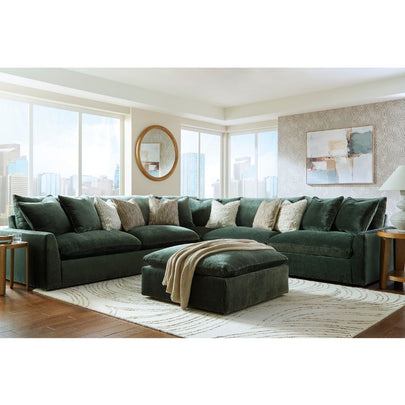 Charlotte Indoor Fabric Corner Sofa Lounge with Ottoman