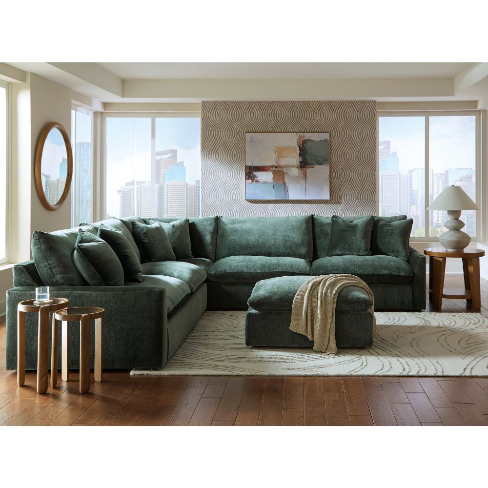 Charlotte Indoor Fabric Corner Sofa Lounge with Ottoman