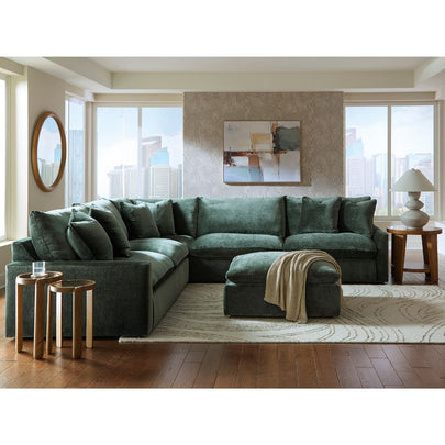 Charlotte Indoor Fabric Corner Sofa Lounge with Ottoman