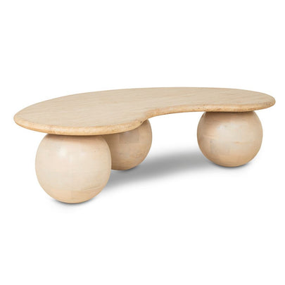 Coral Indoor Travertine Coffee Table