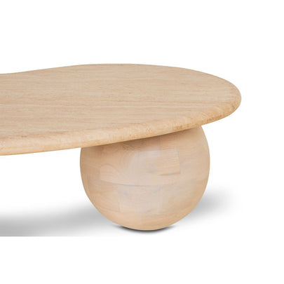Coral Indoor Travertine Coffee Table
