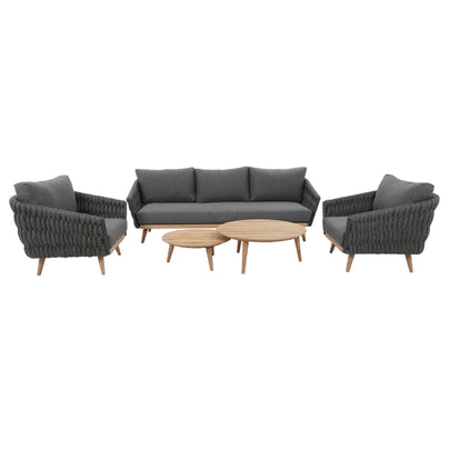 Palm Beach 3+1+1 Outdoor Rope Lounge with Coffee Table Set