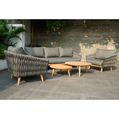 Palm Beach 3+1+1 Outdoor Rope Lounge with Coffee Table Set