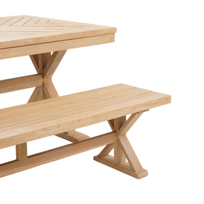 Darlington Outdoor 2.3m Teak Timber Bench