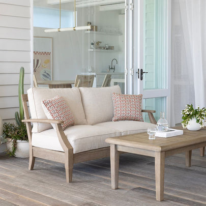 Dakota Outdoor Timber 2 Seater Lounge Sofa