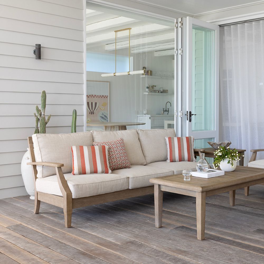 Dakota Outdoor Timber 3 Seater Lounge Daybed Sofa