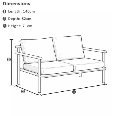 Elanora 2+1+1 Outdoor Lounge Setting with Coffee Table