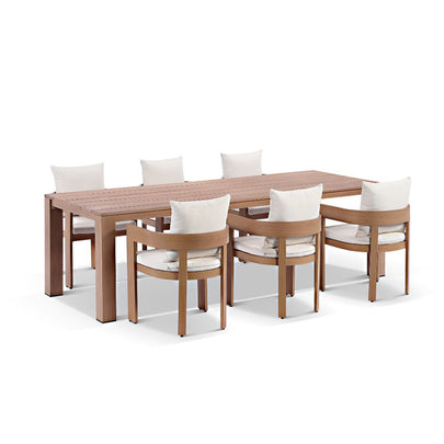 Entertainer 2.45m Outdoor Aluminium Dining Table With 8 Marlo Chairs