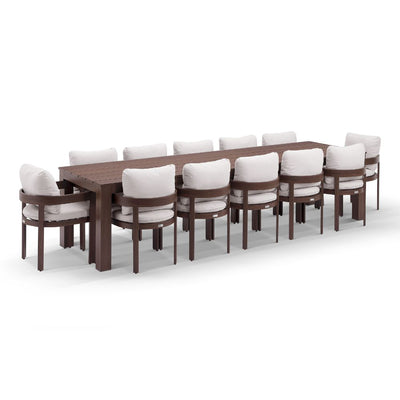 Entertainer 3.2m Outdoor Aluminium Dining Table with 12 Marlo Chairs