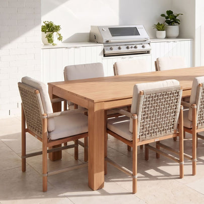 Avery Outdoor Aluminium and Rope Dining Chair