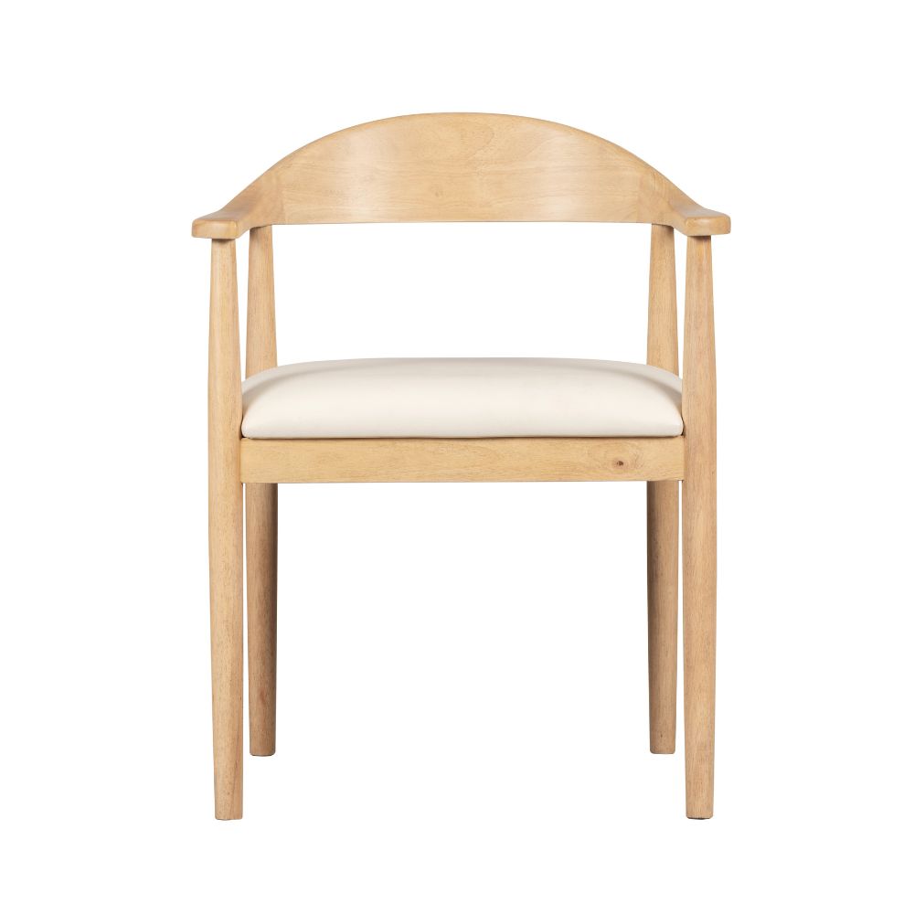 Bateau Bay 1.6m Round Indoor Timber Table with 6x Esperance Dining Chairs