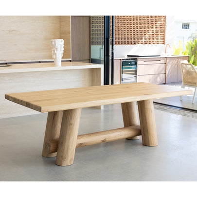 Fingal Indoor 2.2m Timber Dining Setting with 8x Chairs