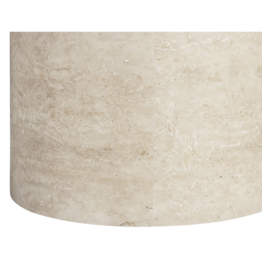 Florence Oval Travertine Stone Coffee Table