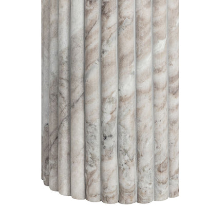 Florence Round Marble Stone Fluted Base Side Table