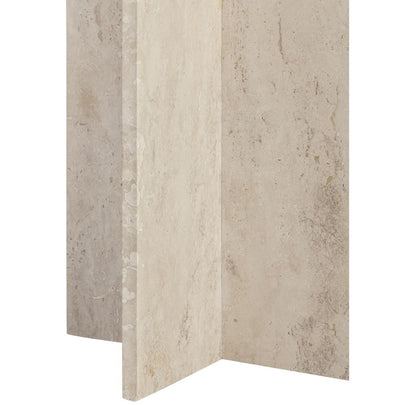 Florence Round Travertine Stone Side Table