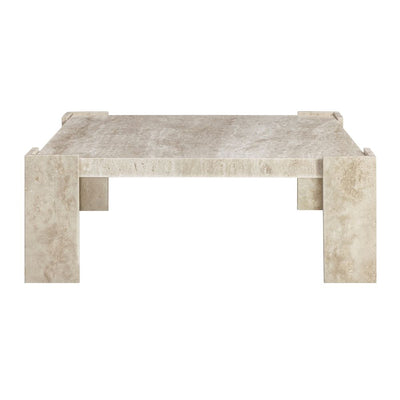Florence Square Travertine Stone Coffee Table
