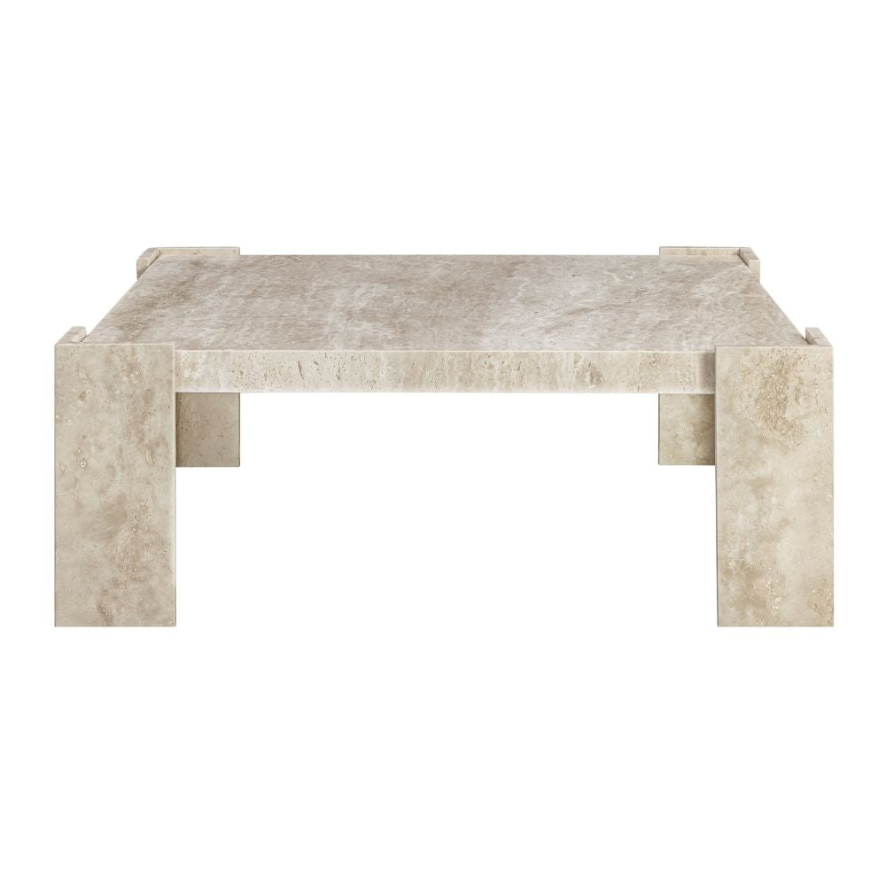 Florence Square Travertine Stone Coffee Table