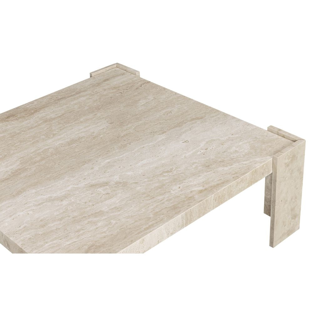 Florence Square Travertine Stone Coffee Table