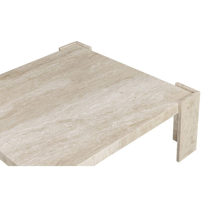 Florence Square Travertine Stone Coffee Table
