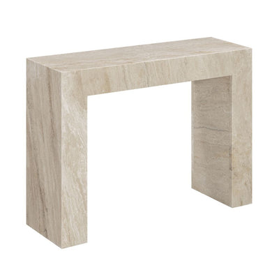 Florence Rectangle Travertine Stone Console Hall Table