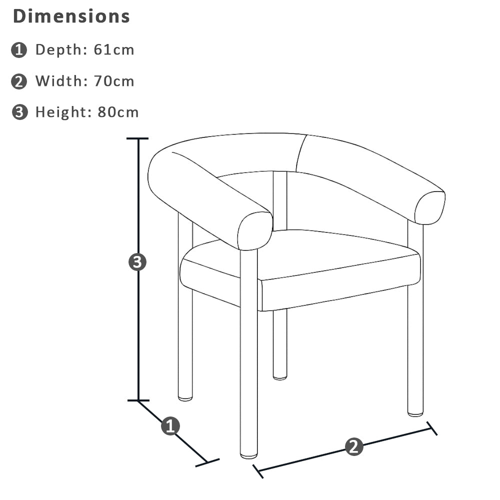 Florida Outdoor Fabric Dining Armchair
