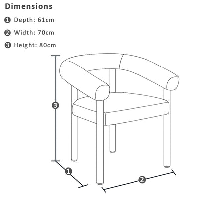 Florida Outdoor Fabric Dining Armchair