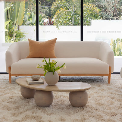 Fraser Indoor 3 seater Plush Fabric Sofa Lounge