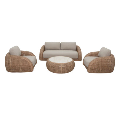 Harbour Outdoor 2+1+1 Wicker Lounge Set with Coffee Table