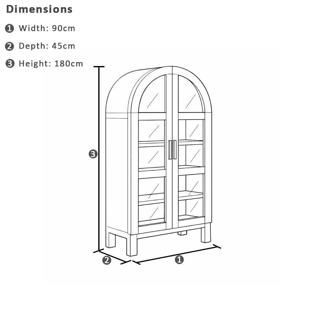 Hallie Indoor Timber Display Cabinet