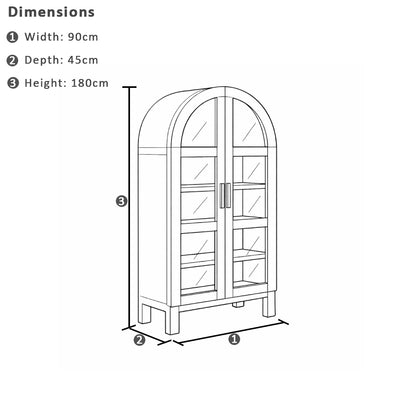 Hallie Indoor Timber Display Cabinet